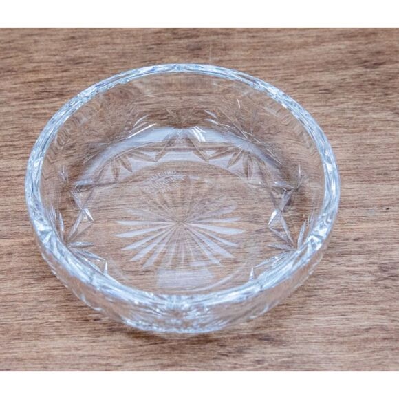 Vintage Star Of Edinburgh Cut Crystal Glass Jewelry Trinket Dish 4” Set of 2 - Picture 3 of 3